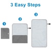 image:imageAccmor Portable Diaper Changing Pad Waterproof Baby Changing Mat Foldable Portable Travel Changing Pads for Baby GreyGrey 26 X14 