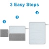 image:imageAccmor Portable Diaper Changing Pad Waterproof Baby Changing Mat Foldable Portable Travel Changing Pads for Baby GreyGrey 27 X20