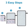 image:imageAccmor Portable Diaper Changing Pad Waterproof Baby Changing Mat Foldable Portable Travel Changing Pads for Baby GreyTriangle 26 X14 