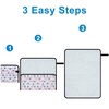 image:imageAccmor Portable Diaper Changing Pad Waterproof Baby Changing Mat Foldable Portable Travel Changing Pads for Baby GreyTriangle 27 X20