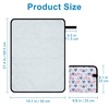 image:imageAccmor Portable Diaper Changing Pad Waterproof Baby Changing Mat Foldable Portable Travel Changing Pads for Baby GreyTriangle 27 X20