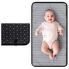image:imageAccmor Portable Diaper Changing Pad Waterproof Baby Changing Mat Foldable Portable Travel Changing Pads for Baby GreyBlack Geometry 26 X14