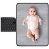 image:imageAccmor Portable Diaper Changing Pad Waterproof Baby Changing Mat Foldable Portable Travel Changing Pads for Baby GreyBlack Geometry 27 X20