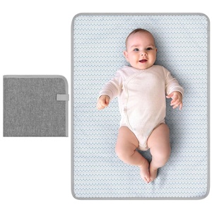 image:imageAccmor Portable Diaper Changing Pad Waterproof Baby Changing Mat Foldable Portable Travel Changing Pads for Baby GreyGrey 27 X20
