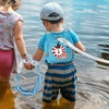 image:imageAccmor Toddler Harness Leash  Reflective Anti Lost Wrist Link Cute Car Kids Back Pack with Hand Strap Collapsible Child Walking Restraint Belt Tether Hold Baby Boys Close for Outdoor TravelBaby BlueLion