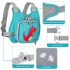 image:imageAccmor Toddler Harness Leash  Reflective Anti Lost Wrist Link Cute Car Kids Back Pack with Hand Strap Collapsible Child Walking Restraint Belt Tether Hold Baby Boys Close for Outdoor TravelLake BlueDinosaur