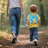 image:imageAccmor Toddler Harness Leash  Reflective Anti Lost Wrist Link Cute Car Kids Back Pack with Hand Strap Collapsible Child Walking Restraint Belt Tether Hold Baby Boys Close for Outdoor TravelSky BlueCar  Excavator
