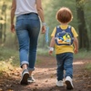 image:imageAccmor Toddler Harness Leash  Reflective Anti Lost Wrist Link Cute Car Kids Back Pack with Hand Strap Collapsible Child Walking Restraint Belt Tether Hold Baby Boys Close for Outdoor TravelNavy BlueCar  Excavator