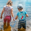image:imageAccmor Toddler Harness Leash  Reflective Anti Lost Wrist Link Cute Car Kids Back Pack with Hand Strap Collapsible Child Walking Restraint Belt Tether Hold Baby Boys Close for Outdoor TravelLake BlueDinosaur