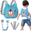 image:imageAccmor Toddler Harness Leash  Reflective Anti Lost Wrist Link Cute Car Kids Back Pack with Hand Strap Collapsible Child Walking Restraint Belt Tether Hold Baby Boys Close for Outdoor TravelBaby BlueLion