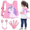 image:imageAccmor Toddler Harness Leash Cute Unicorn Kids Harness with Anti Lost Wrist Link Child Walking Harnesses Leash Wristband Assistant Tether Protector for Girls to Outdoor Travel PurplePink