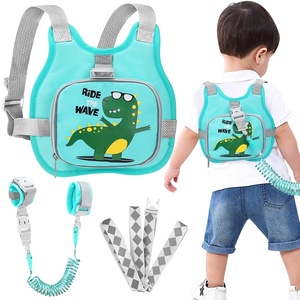 image:imageAccmor Toddler Harness Leash  Reflective Anti Lost Wrist Link Cute Car Kids Back Pack with Hand Strap Collapsible Child Walking Restraint Belt Tether Hold Baby Boys Close for Outdoor TravelTealCool Tyrannosaurus Rex
