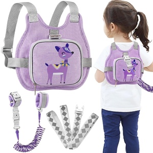 image:imageAccmor Toddler Harness Leash  Reflective Anti Lost Wrist Link Cute Car Kids Back Pack with Hand Strap Collapsible Child Walking Restraint Belt Tether Hold Baby Boys Close for Outdoor TravelPurpleDeer