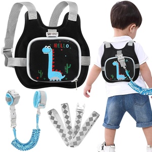 image:imageAccmor Toddler Harness Leash  Reflective Anti Lost Wrist Link Cute Car Kids Back Pack with Hand Strap Collapsible Child Walking Restraint Belt Tether Hold Baby Boys Close for Outdoor TravelBlackBrachiosaurus