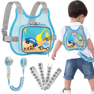 image:imageAccmor Toddler Harness Leash  Reflective Anti Lost Wrist Link Cute Car Kids Back Pack with Hand Strap Collapsible Child Walking Restraint Belt Tether Hold Baby Boys Close for Outdoor TravelBlueBreathable Car  Excavator