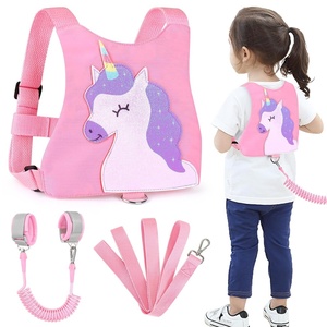 image:imageAccmor Toddler Harness Leash Cute Unicorn Kids Harness with Anti Lost Wrist Link Child Walking Harnesses Leash Wristband Assistant Tether Protector for Girls to Outdoor Travel PurplePink