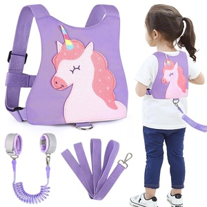 image:imageAccmor Toddler Harness Leash Cute Unicorn Kids Harness with Anti Lost Wrist Link Child Walking Harnesses Leash Wristband Assistant Tether Protector for Girls to Outdoor Travel PurplePurple