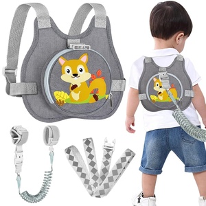 image:imageAccmor Toddler Harness Leash with Reflective Anti Lost Wrist Link Cute Train Kid Safty Walking Harness Adjustable Leashes Foldable Child Restraint Belt Tether Hold Baby Boy Close to Outdoor TravelGreySquirrel